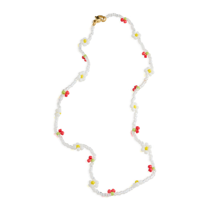 Lovis - Collana con Perline di Ciliegia e Fiore