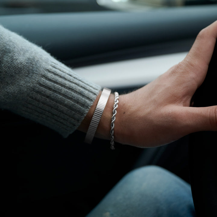 Gustav - Bracciale a catena a corda in acciaio inossidabile