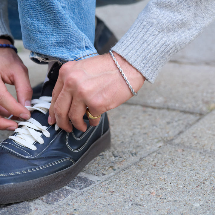 Gustav - Bracciale a catena a corda in acciaio inossidabile