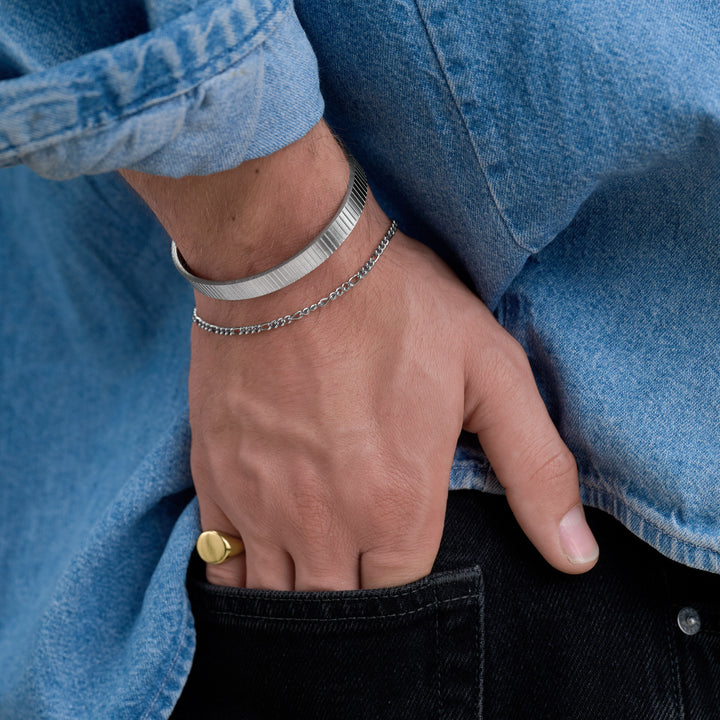 Hugo - Bracciale a catena in acciaio inox