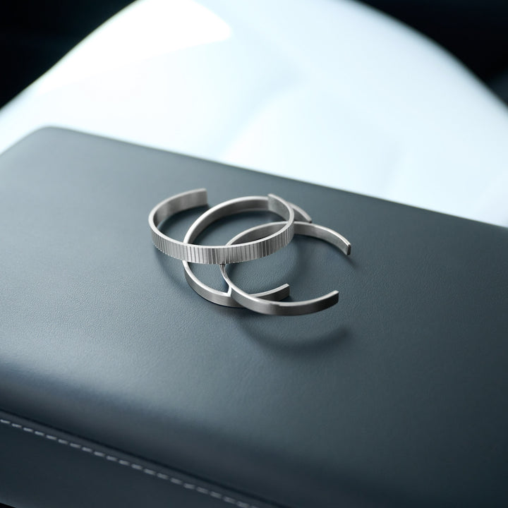 Tage - Bracciale rigato a schiava in acciaio inossidabile