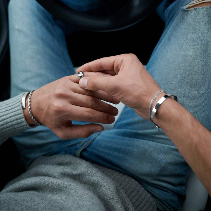 Tristan - Bracciale Rigido Elegante Acciaio Inossidabile