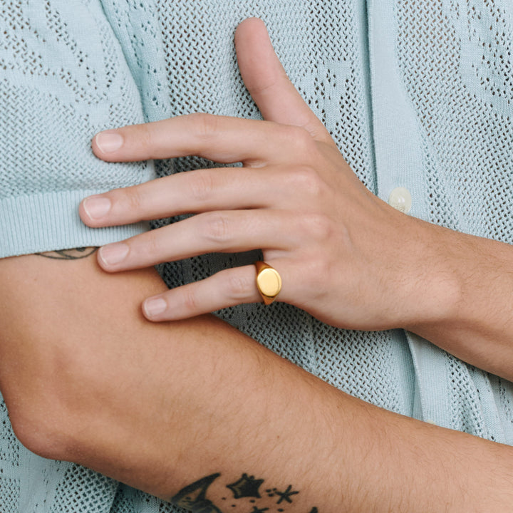 Ian - Anello Sigillo Acciaio Inossidabile