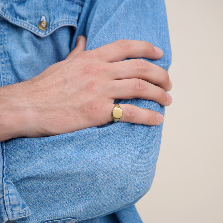 Ian - Anello Sigillo Acciaio Inossidabile