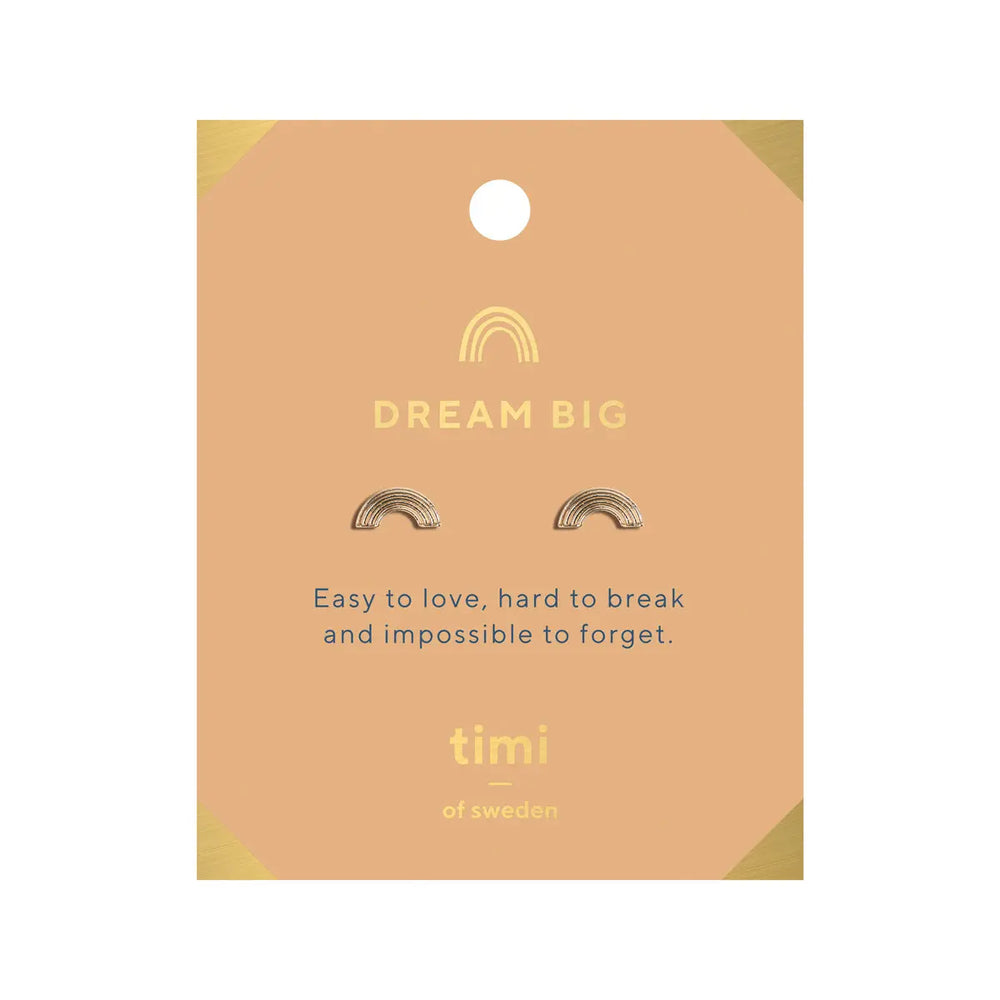 Dream Big Rainbow Earrings Gold
