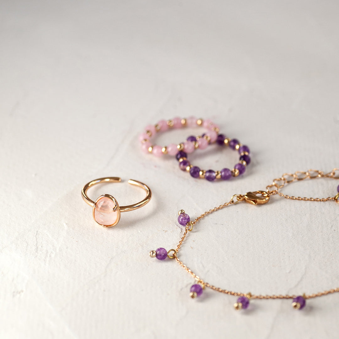 Stone and Bead Ring