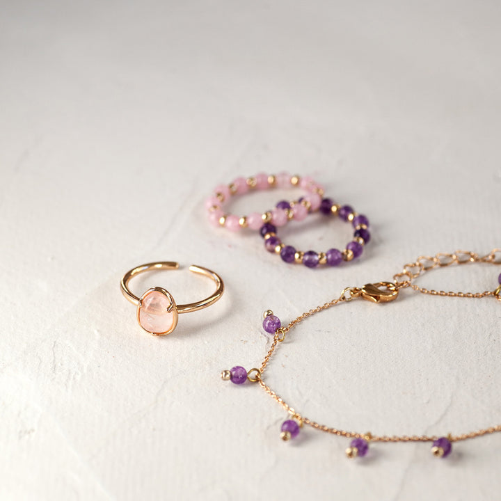 Stone and Bead Ring