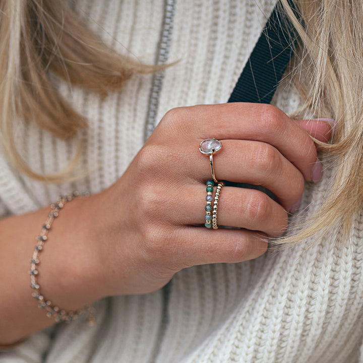 Stone and Bead Ring