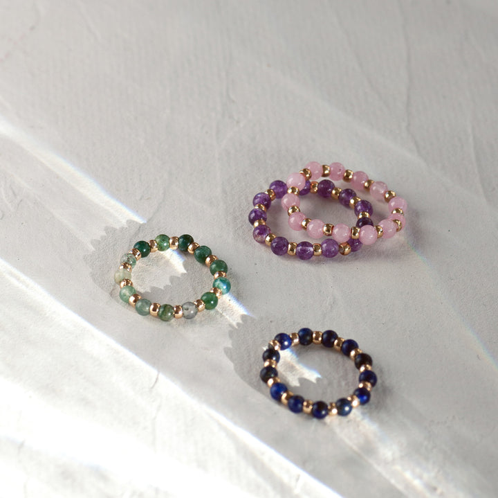 Stone and Bead Ring