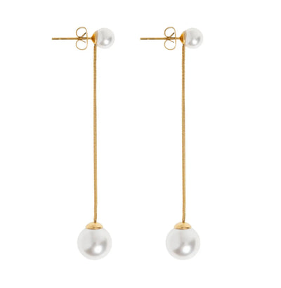 Estelle - Pearl Chain Earrings Stainless Steel
