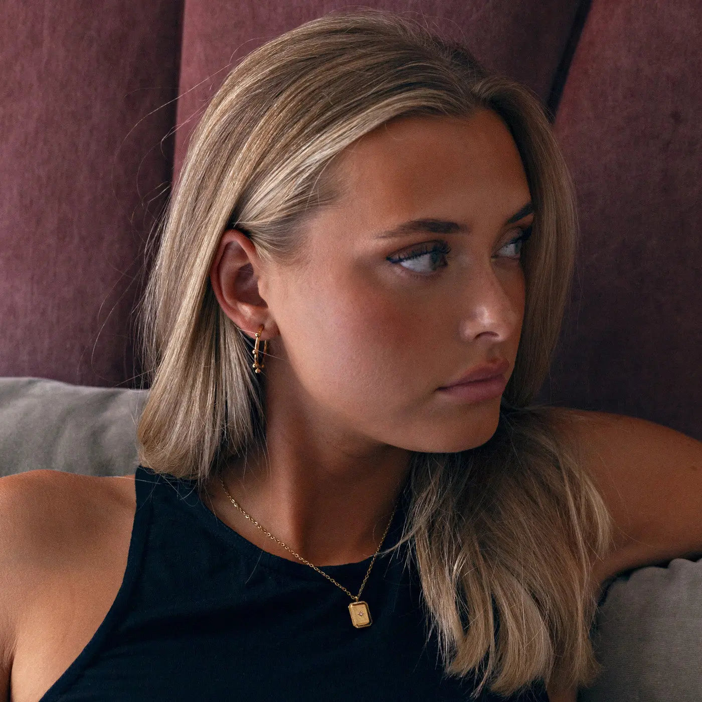 Gabriella - Orecchini a cerchio morbidi in acciaio inossidabile