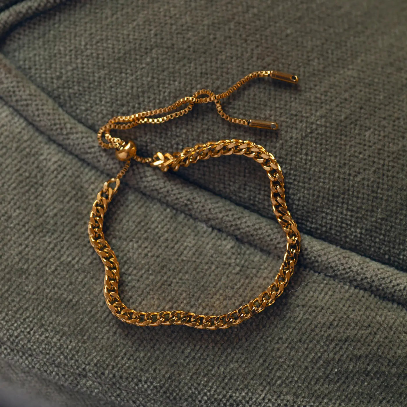 Zoe - Bracciale a catena in stile macramè in acciaio inossidabile