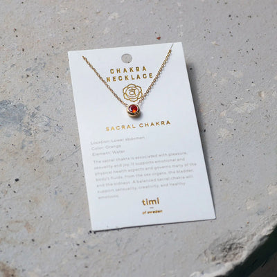 Collana di cristalli Chakra in acciaio inossidabile