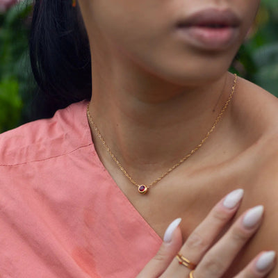 Collana di cristalli Chakra in acciaio inossidabile