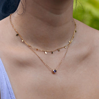 Collana di cristalli Chakra in acciaio inossidabile