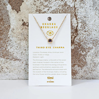Collana di cristalli Chakra in acciaio inossidabile