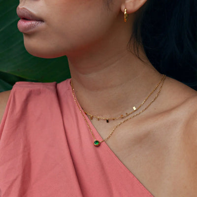 Collana di cristalli Chakra in acciaio inossidabile