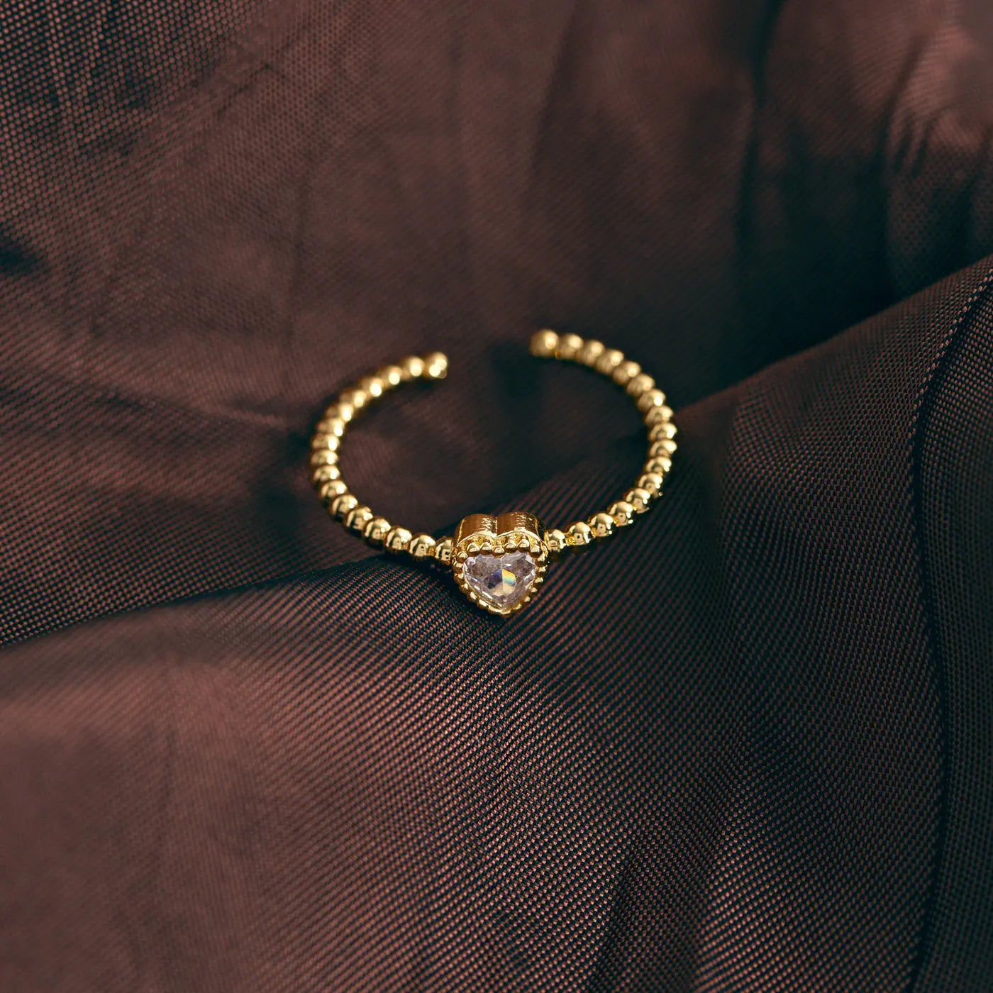 Emi - Anello in cristallo a forma di cuore