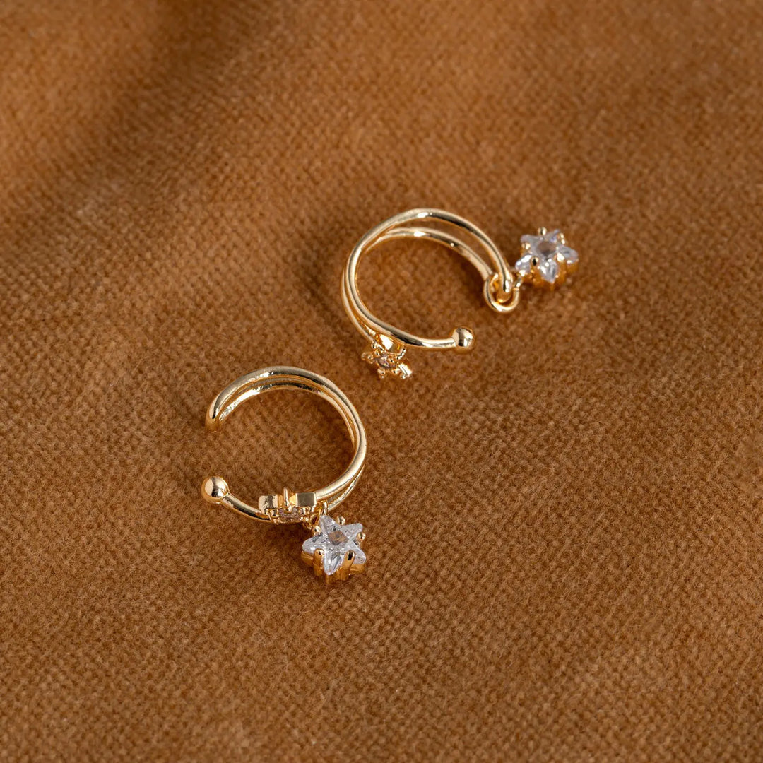 Eliza - Dangling Crystal Ear Cuff Timi of Sweden