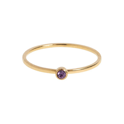 Anello in cristallo Chakra in acciaio inossidabile