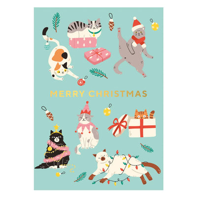 Cat Christmas Postcard
