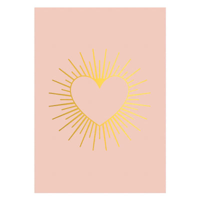 Heart Rays Postcard