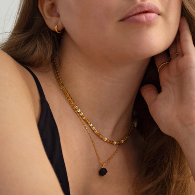 Isotta - Collana in Agata Nera