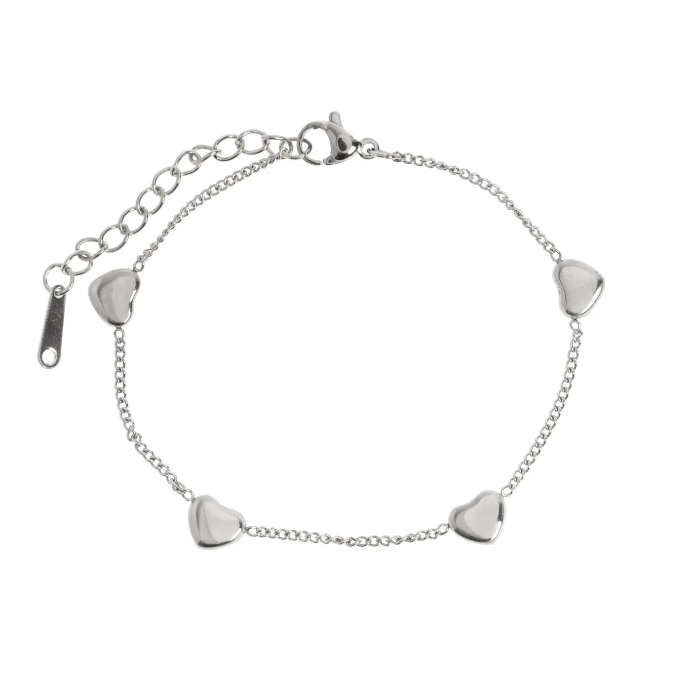 Lilou - Multi Heart Link Bracelet Stainless Steel