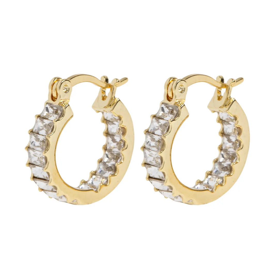 Ray - Crystal Hoop Earrings