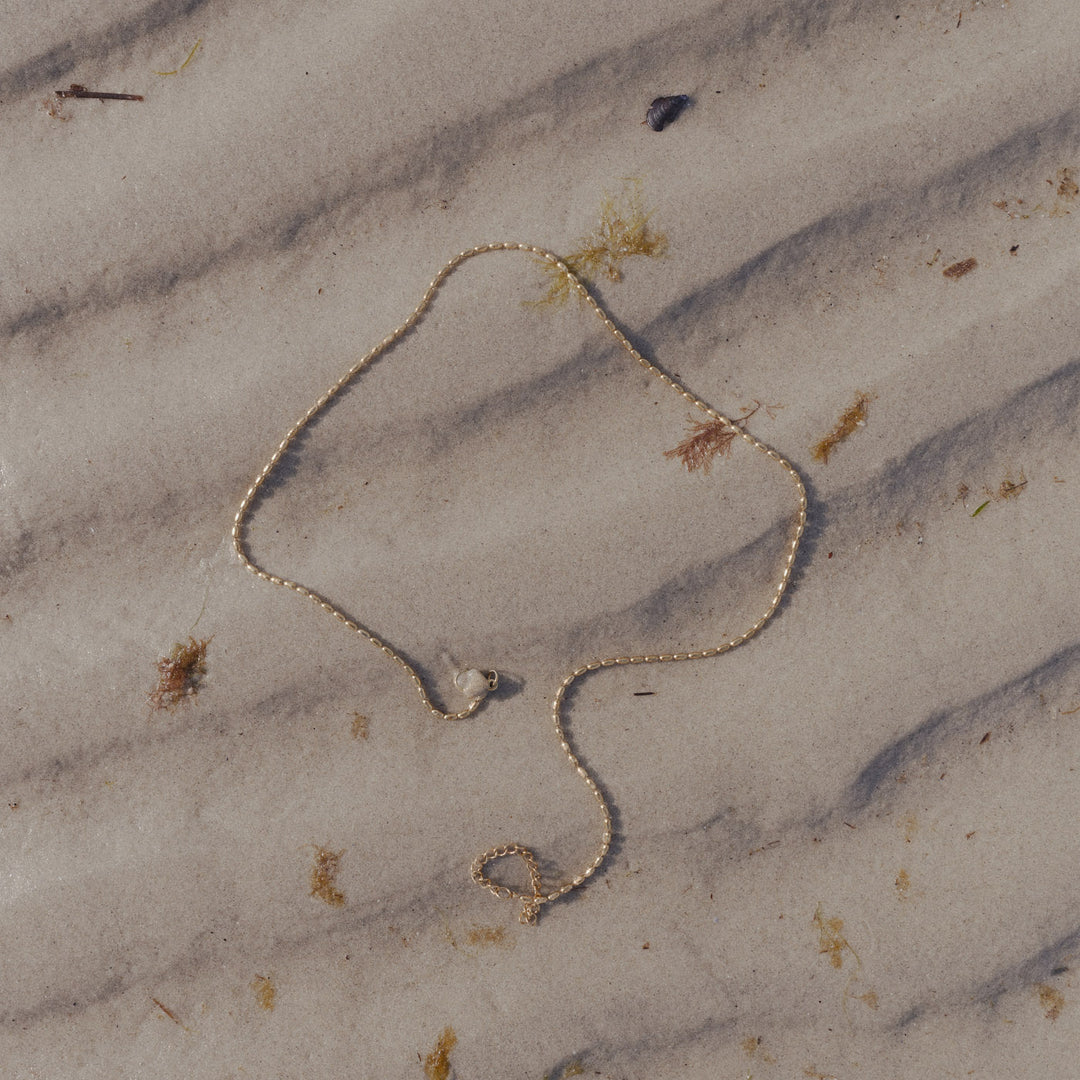 Braven - Collana con catena di perline in acciaio inossidabile