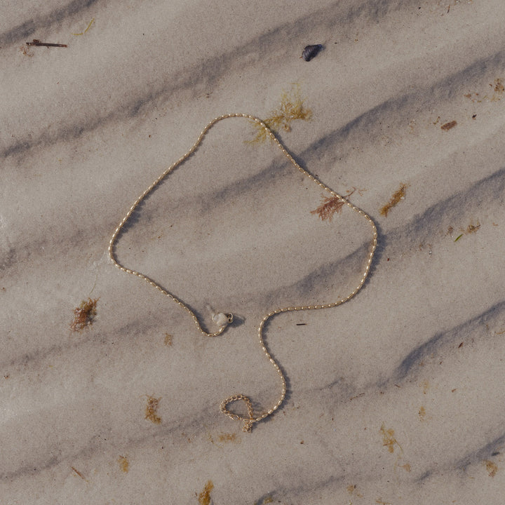 Braven - Collana con catena di perline in acciaio inossidabile