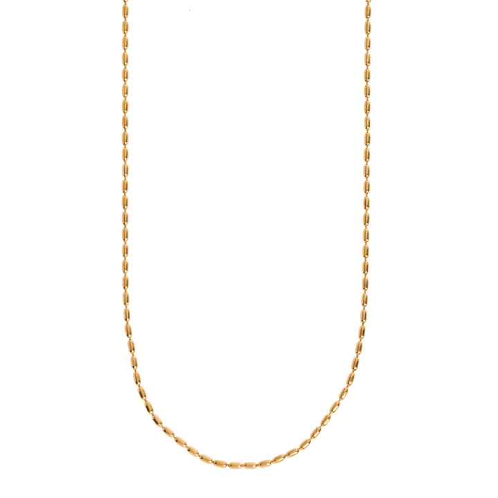 Braven - Collana con catena di perline in acciaio inossidabile