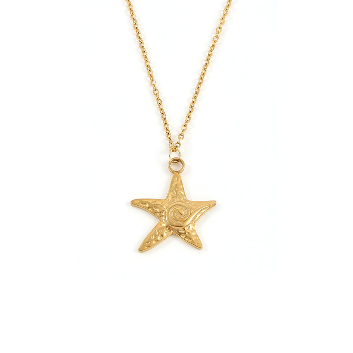 Moss - Collana pendente Mini Stella Marina in Acciaio Inossidabile Oro