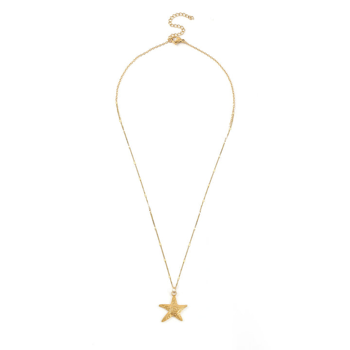 Moss - Collana pendente Mini Stella Marina in Acciaio Inossidabile Oro