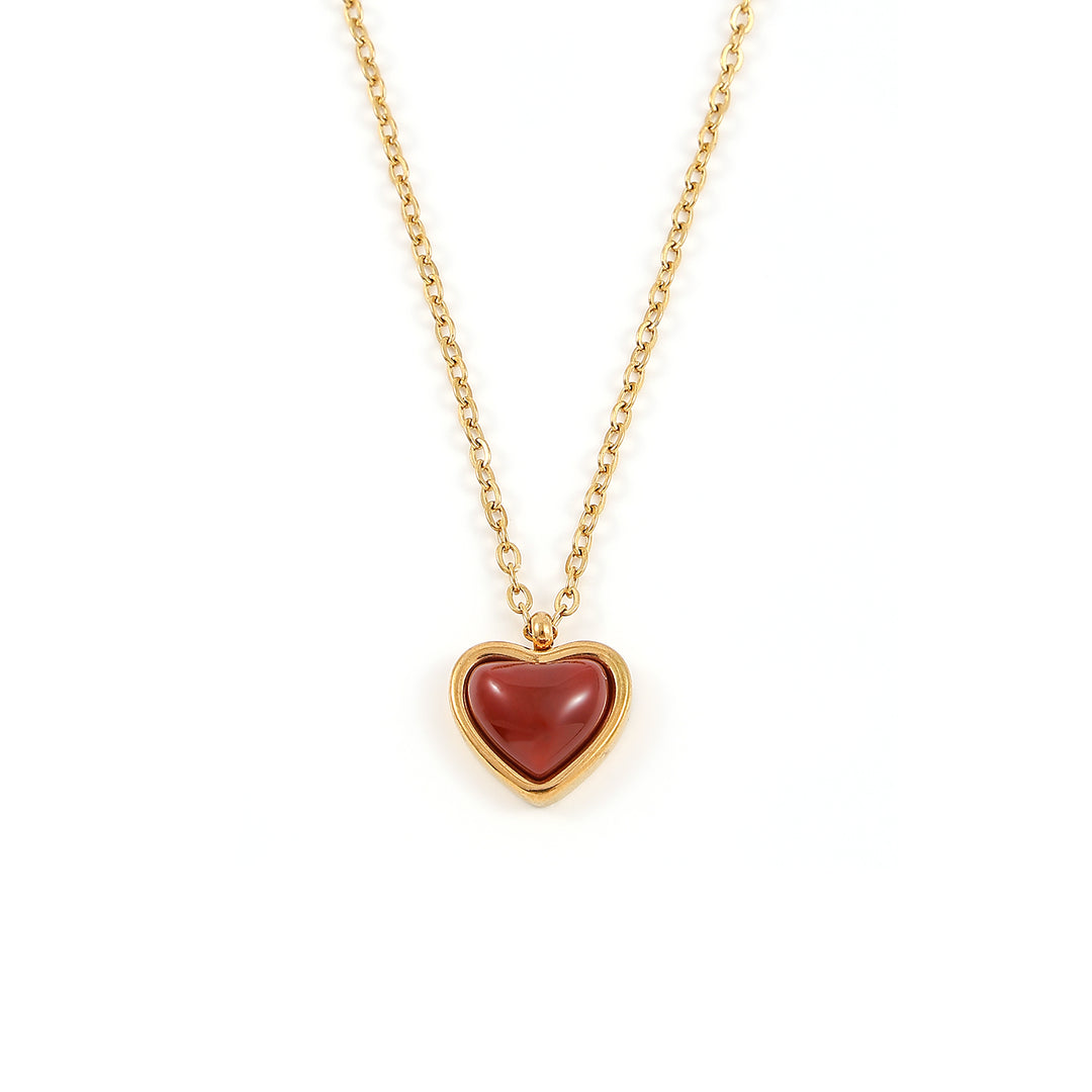Sonja - Jelly Heart Necklace Stainless Steel