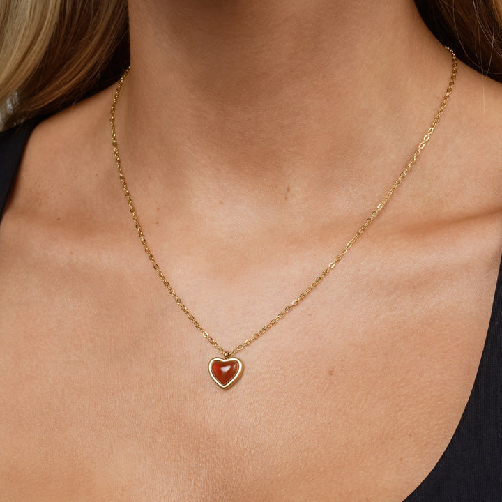 Sonja - Jelly Heart Necklace Stainless Steel