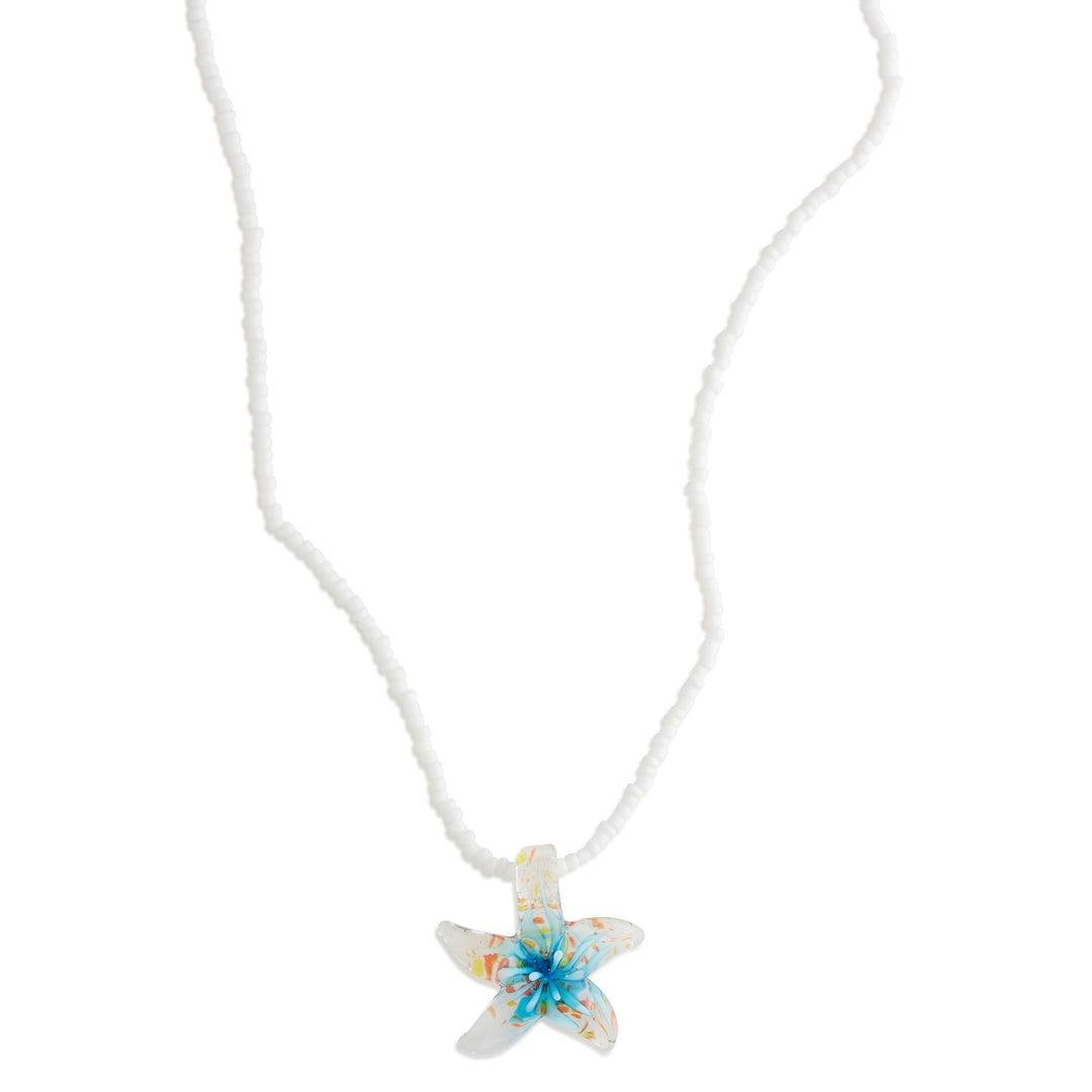 Serafina - Collana Stella Marina in Vetro Acciaio Inossidabile