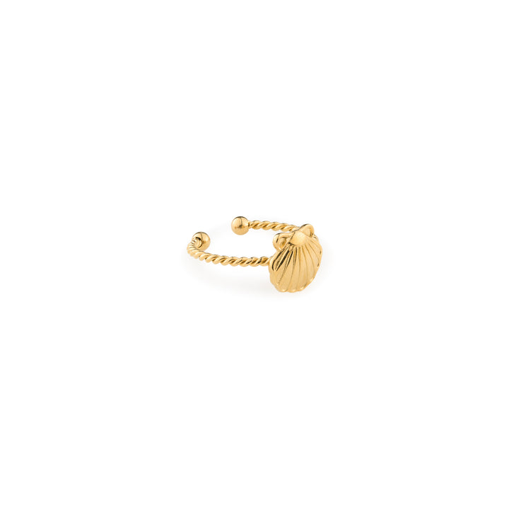 Penny - Anello con Conchiglia Regolabile in Acciaio Inossidabile