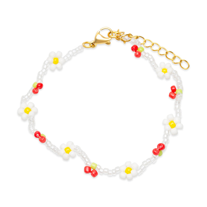 Lovis - Braccialetto con ciliegia e fiore Blead