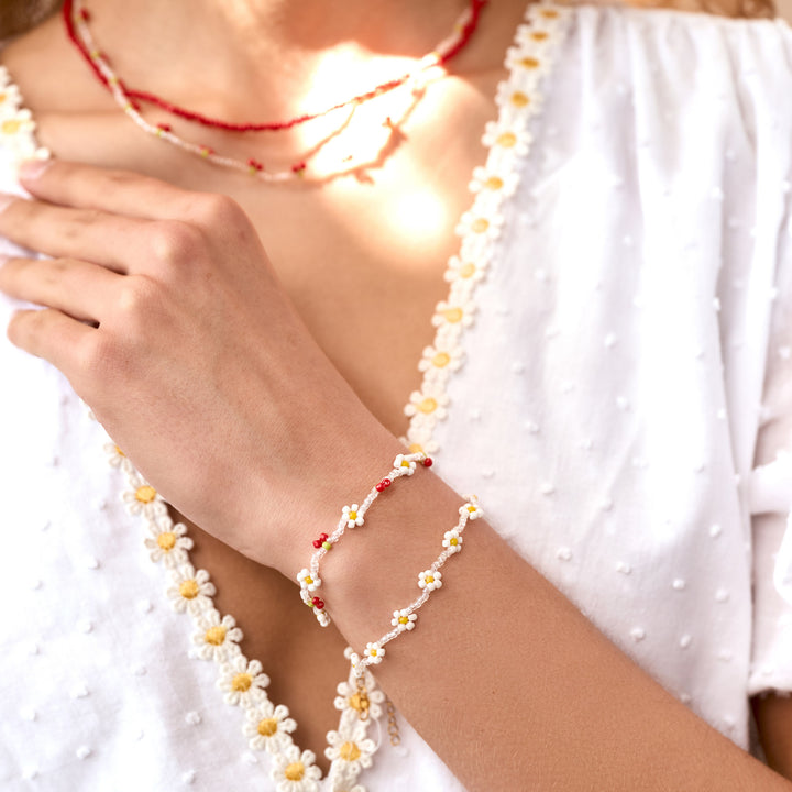 Lise - Braccialetto con Perline a Fiore