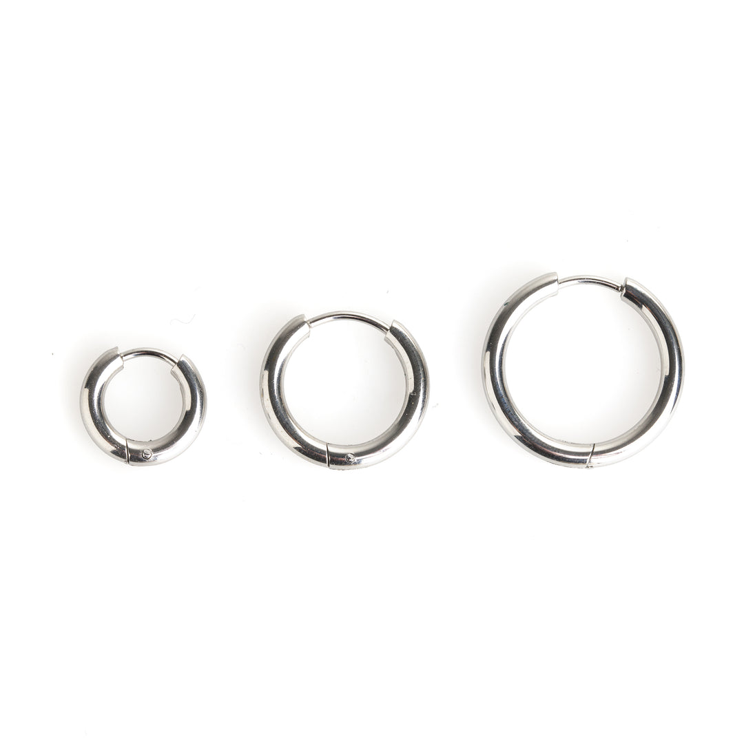 Hollie - Orecchini a cerchio 13mm Acciaio inossidabile