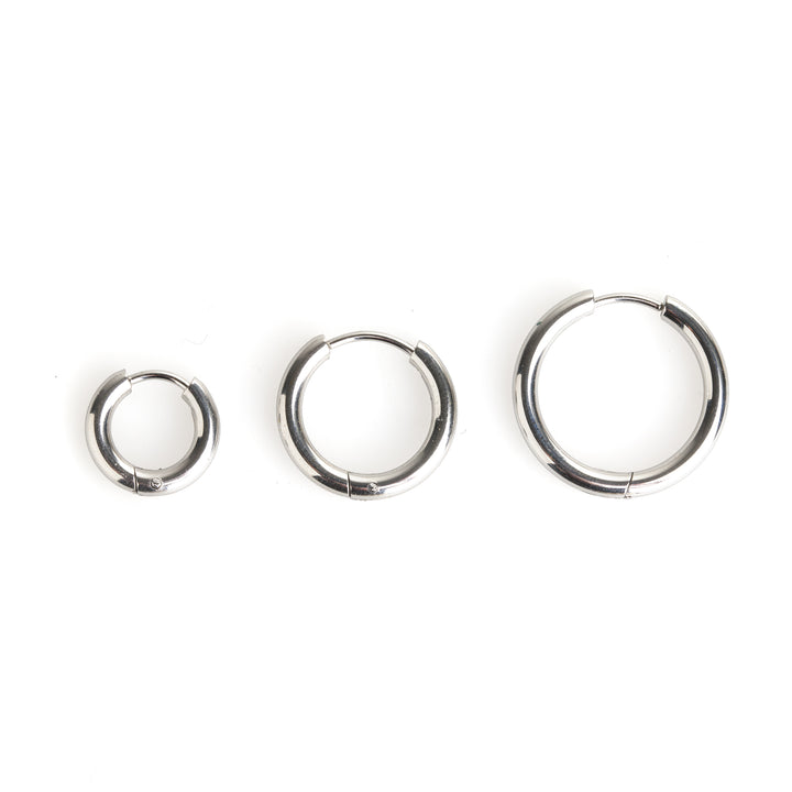 Hollie - Orecchini a cerchio 13mm Acciaio inossidabile