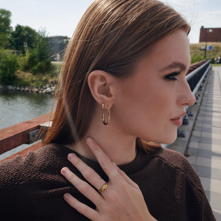 Hollie - Orecchini a cerchio 13mm Acciaio inossidabile