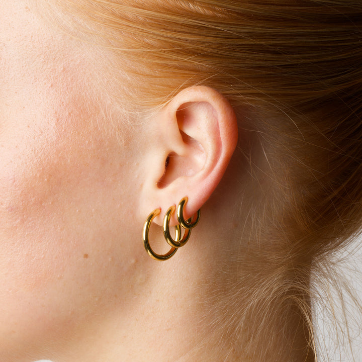 Hollie - Orecchini a cerchio 13mm Acciaio inossidabile
