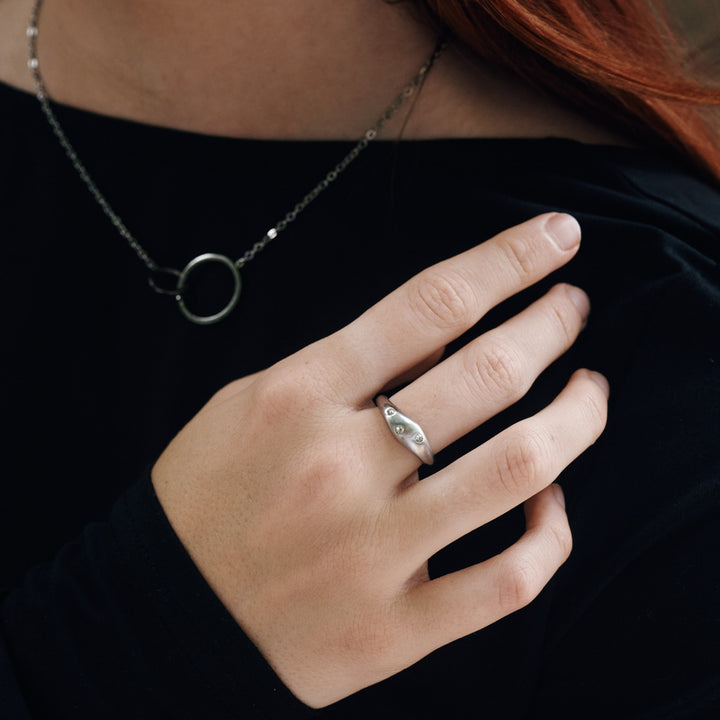 Eline - Crystal Ring Stainless Steel