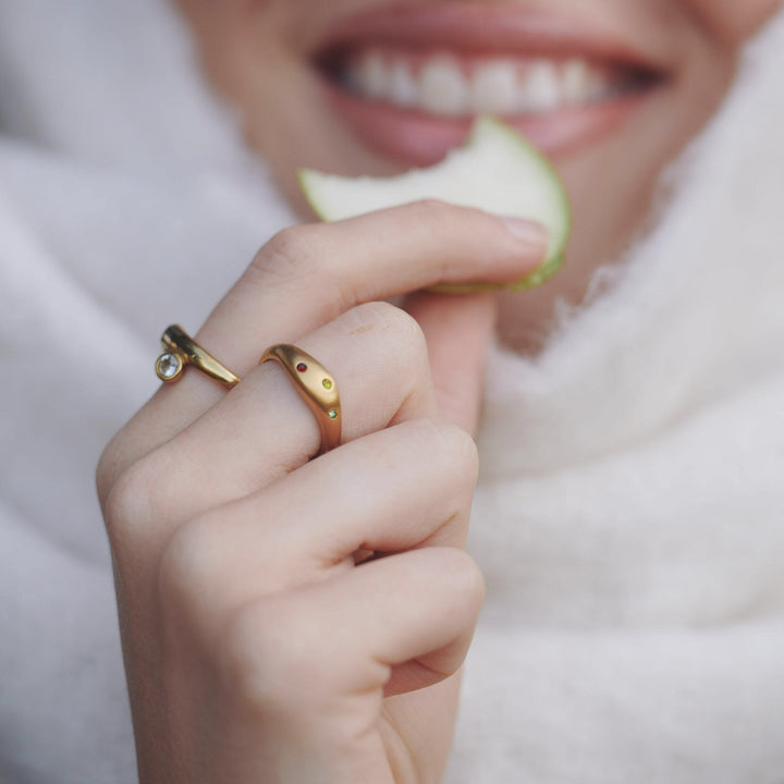 Eline - Crystal Ring Stainless Steel