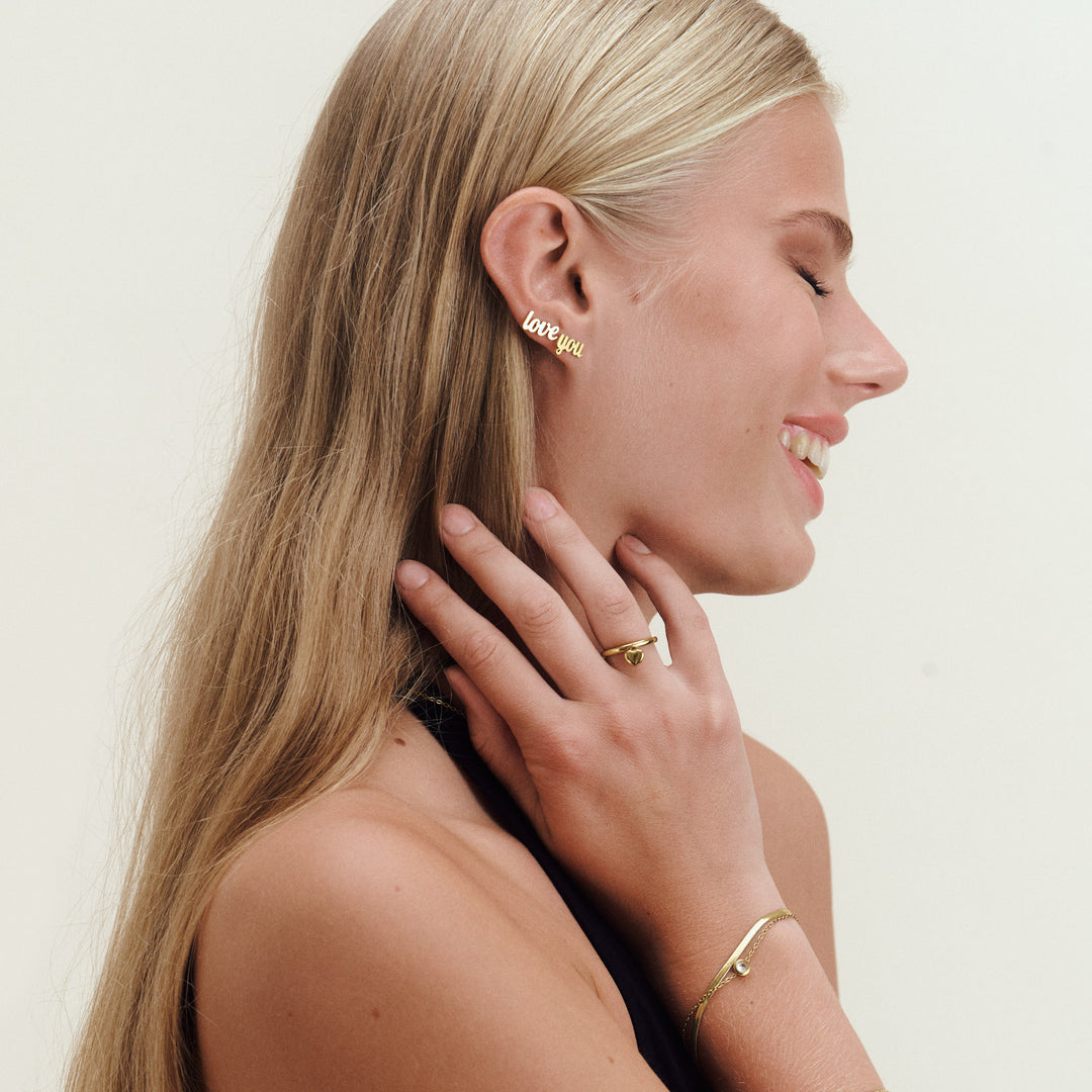 Iselin - Anello a Cuore in Acciaio Inossidabile