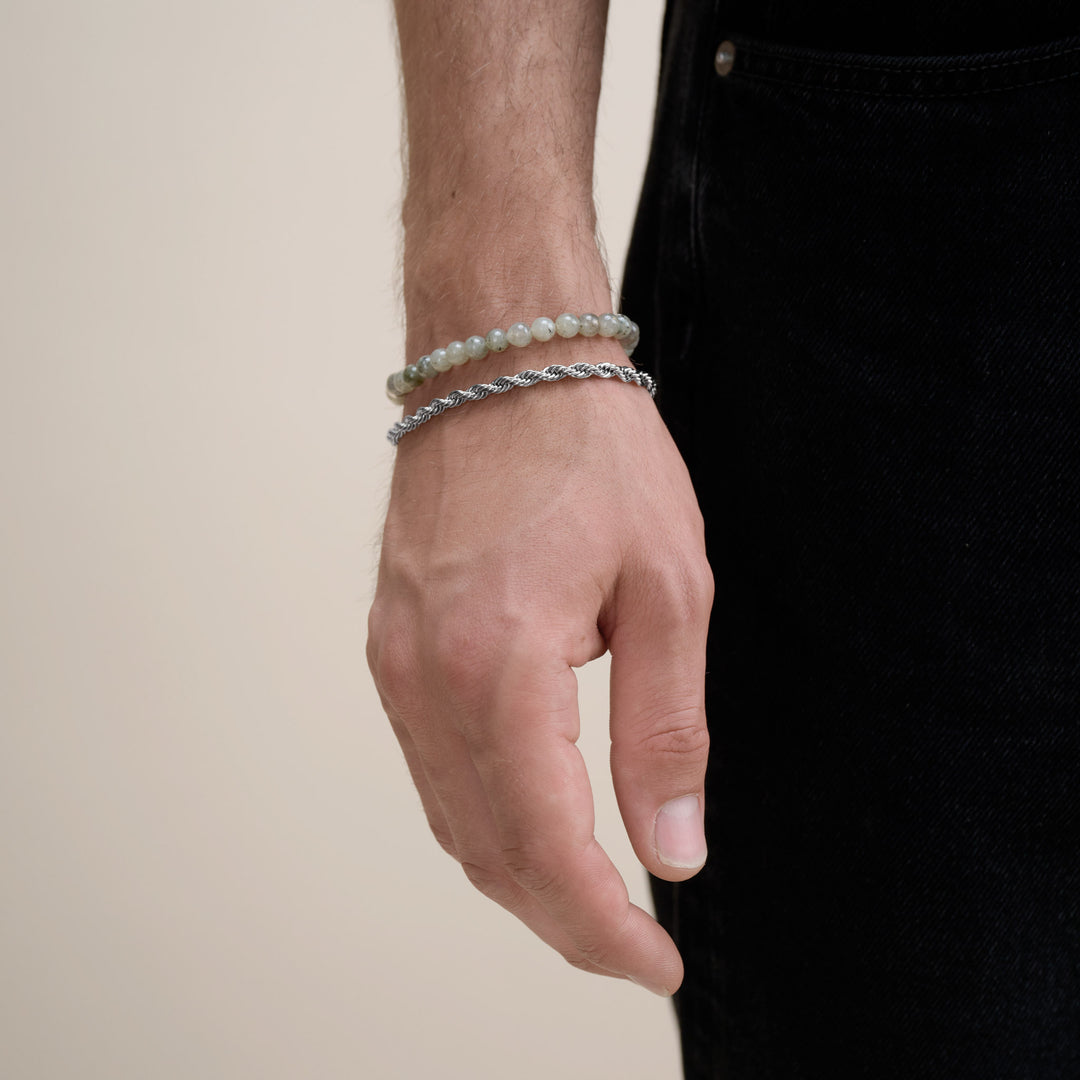 Gustav - Bracciale a catena a corda in acciaio inossidabile