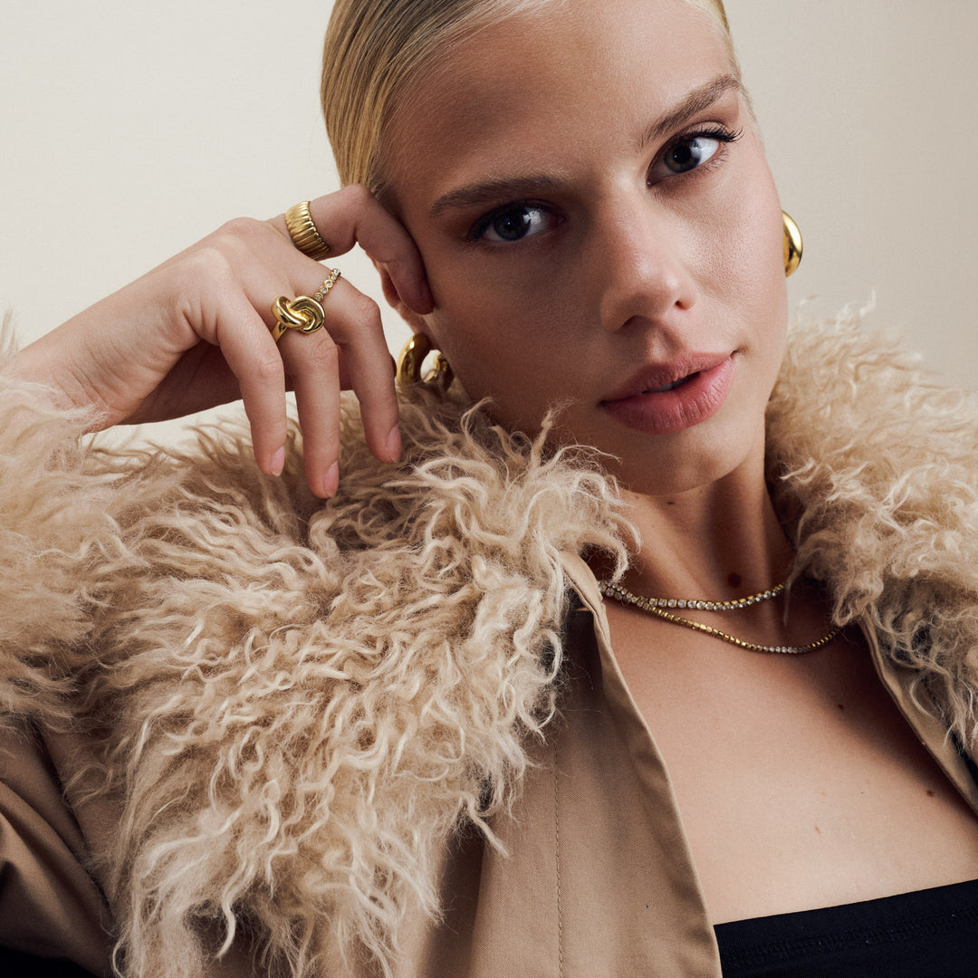 Melina - Crystal Necklace Stainless Steel