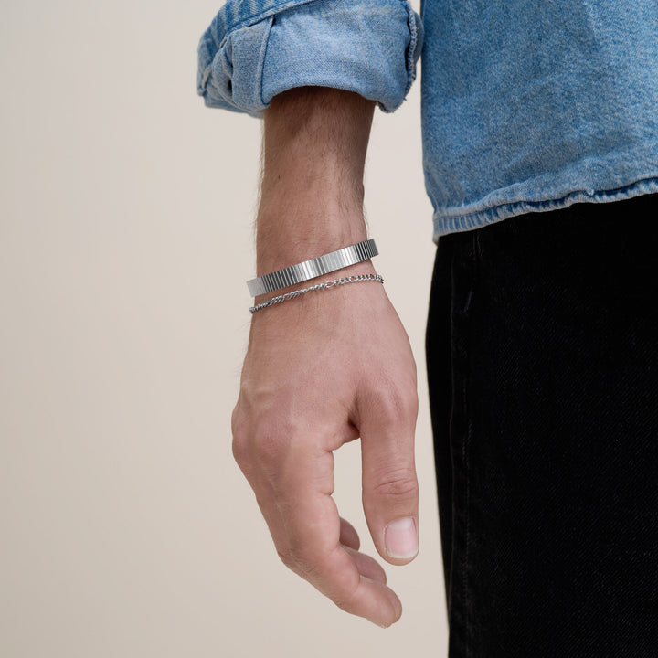 Hugo - Bracciale a catena in acciaio inox